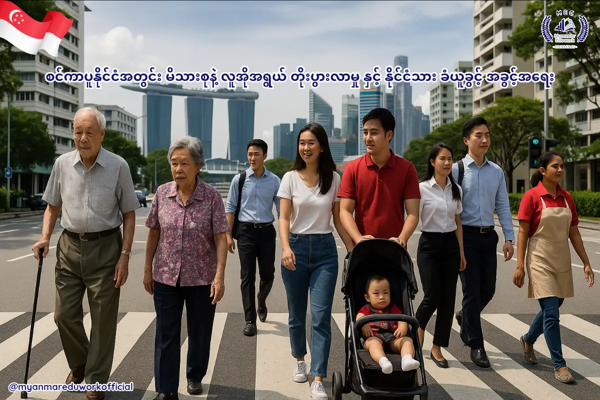 Featured article about စင်ကာပူနိုင်ငံ အနာဂတ်တွင် မိသားစုနဲ့ လူအိုအရွယ် တိုးပွားလာမှု နှင့် နိုင်ငံသား ခံယူခွင့် အခွင့်အရေး